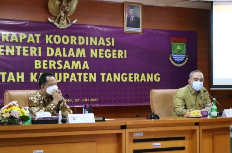 Mendagri Tito Karnavian apresiasi penanganan Covid-19 di Kabupaten Tangerang.