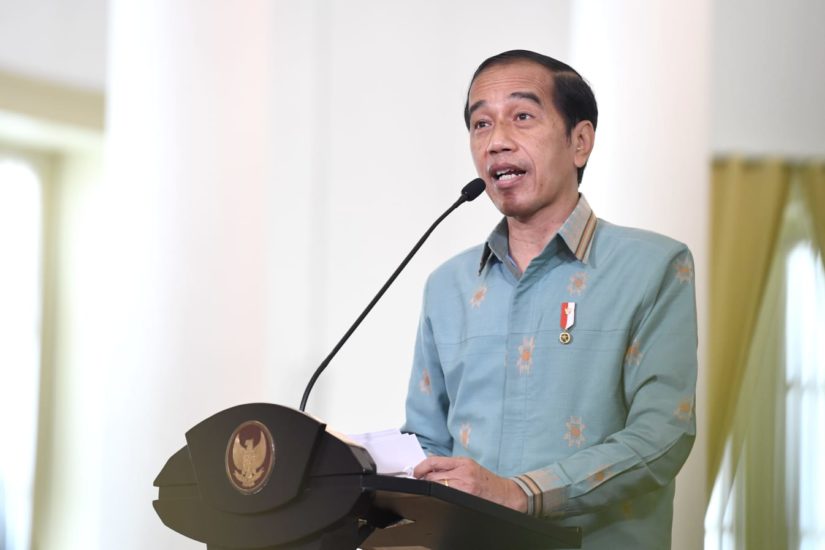 Presiden Jokowi saat menghadiri Puncak Peringatan HPN 2022, Rabu (09/02/2022), secara virtual dari Istana Kepresidenan Bogor, Jabar. (Foto: BPMI Setpres)