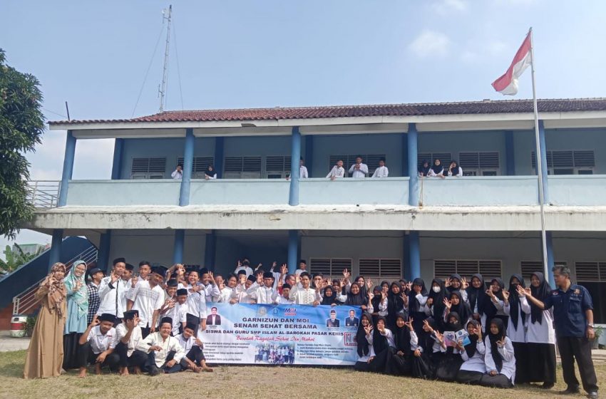  MOI Serta SMP ISLAM BAROKAH, Giat Senam Sehat Bersama Untuk Lawan Narkoba