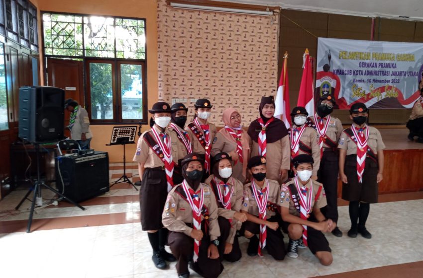 10 Orang Peserta Didik SMPN 231 Jakarta Utara Dilantik Jadi Pramuka Garuda