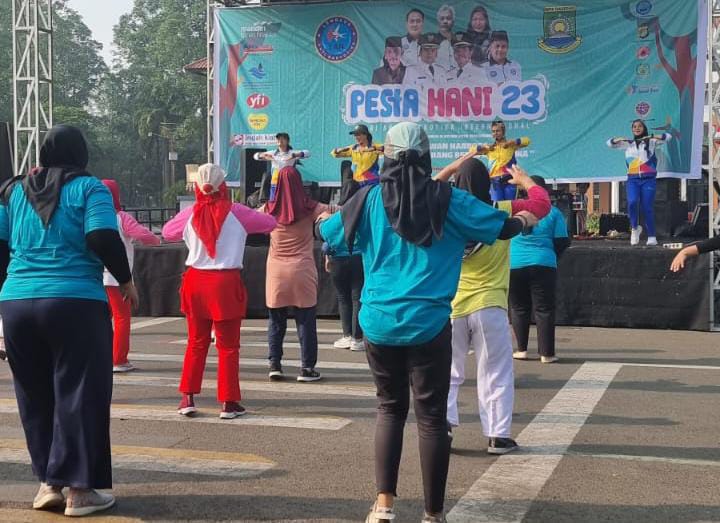  Peringati HANI 2023, LAN Senam Sehat Tanpa Narkoba Bersama Dispora Kota Tangerang
